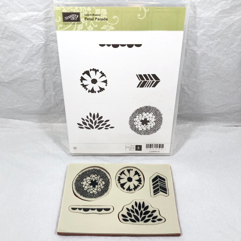 Stampin’ Up! PETAL PARADE Stamps Set (5 stamps)  Item 133602